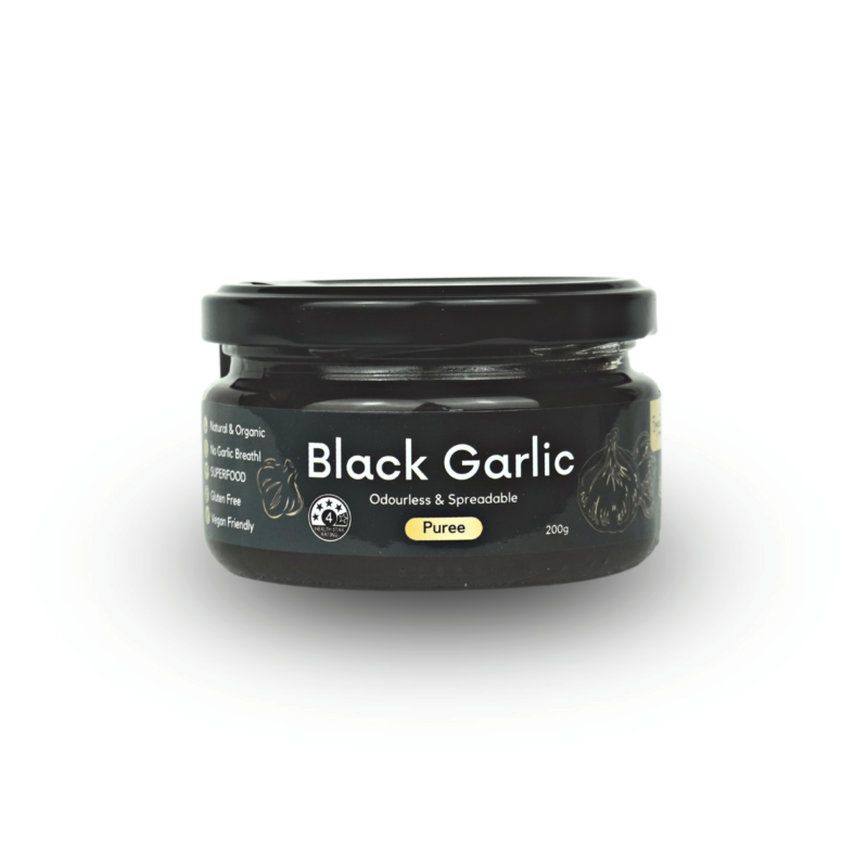 black garlic puree jar
