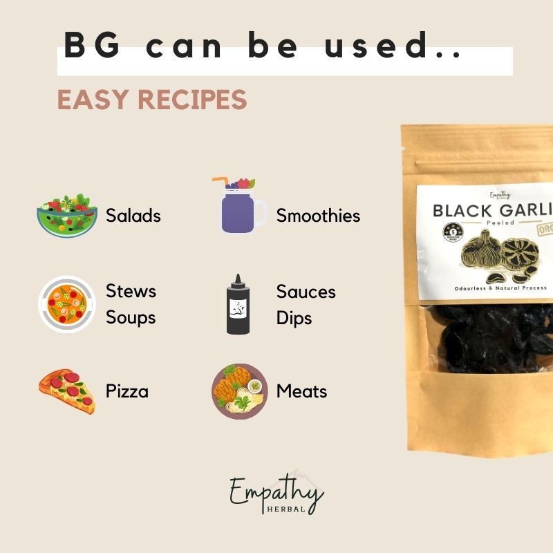 black garlic can be used