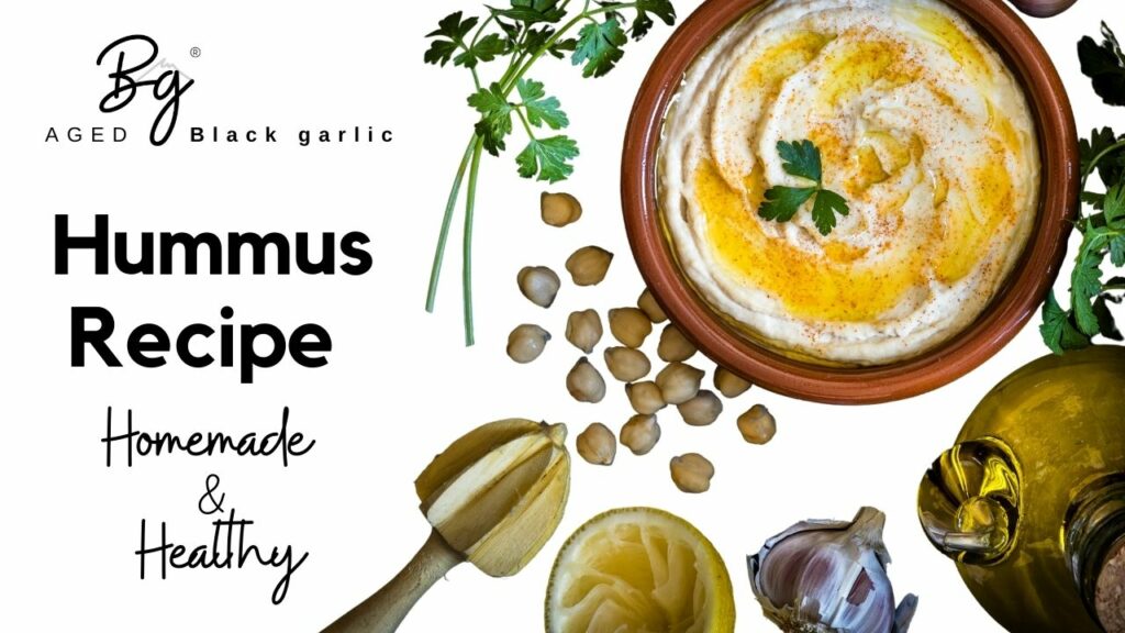 BLACK GARLIC Hummus Recipe homemade