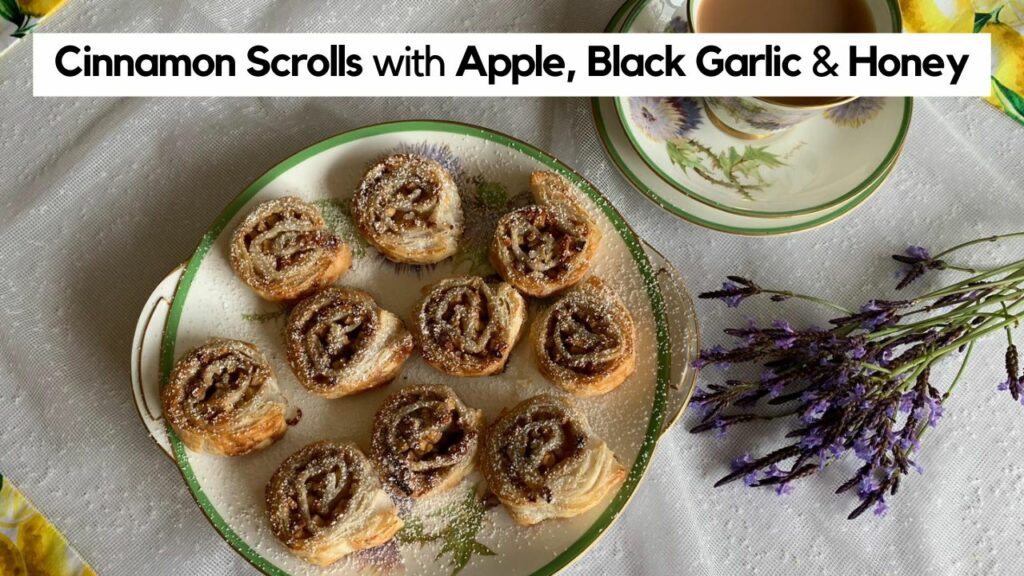Cinnamon Scrolls with Apple, Black Garlic & Honey