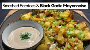 Black Garlic Mayonnaise - Smashed Potatoes