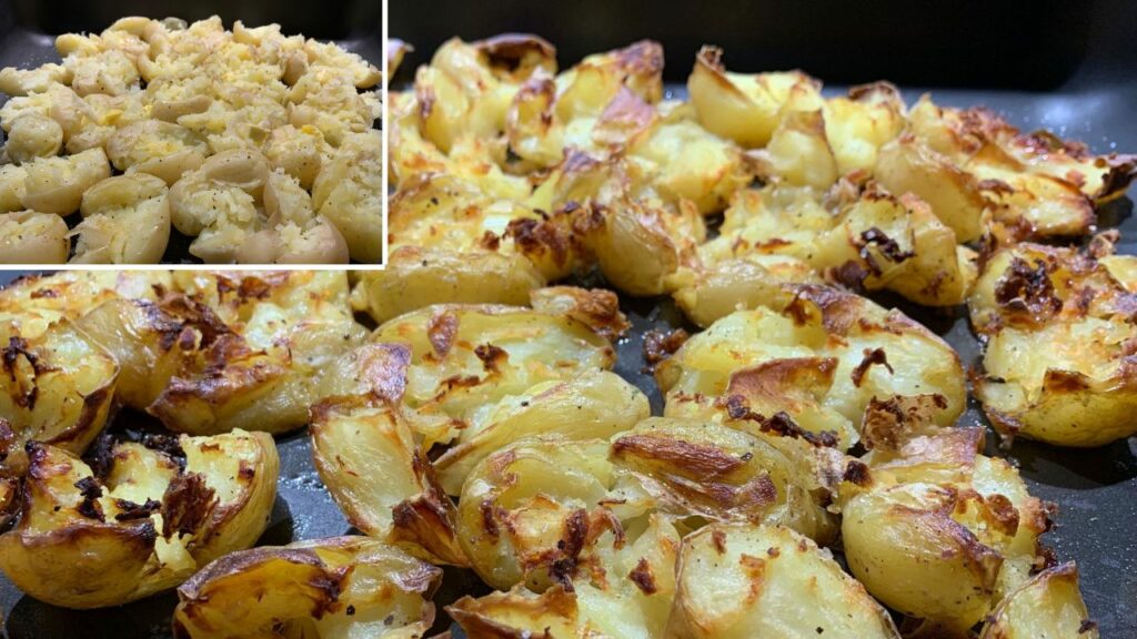 Smashed Potatoes with Black Garlic Mayonnaise