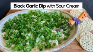 Black Garlic Dip with Sour Cream