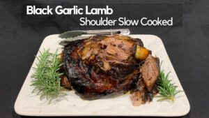 Black Garlic Lamb Shoulder Slow Cooked